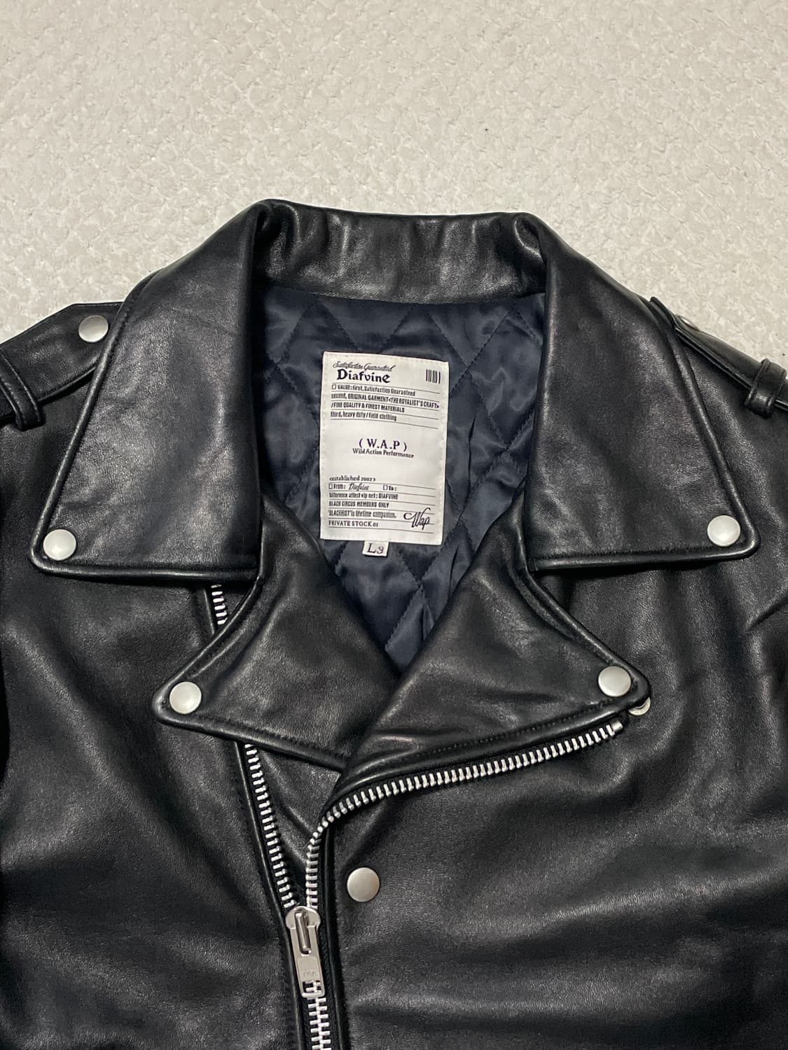 디아프바인 죠니 2WAY 웨스턴 무드 램스킨 양가죽 레더 자켓 상품이미지3