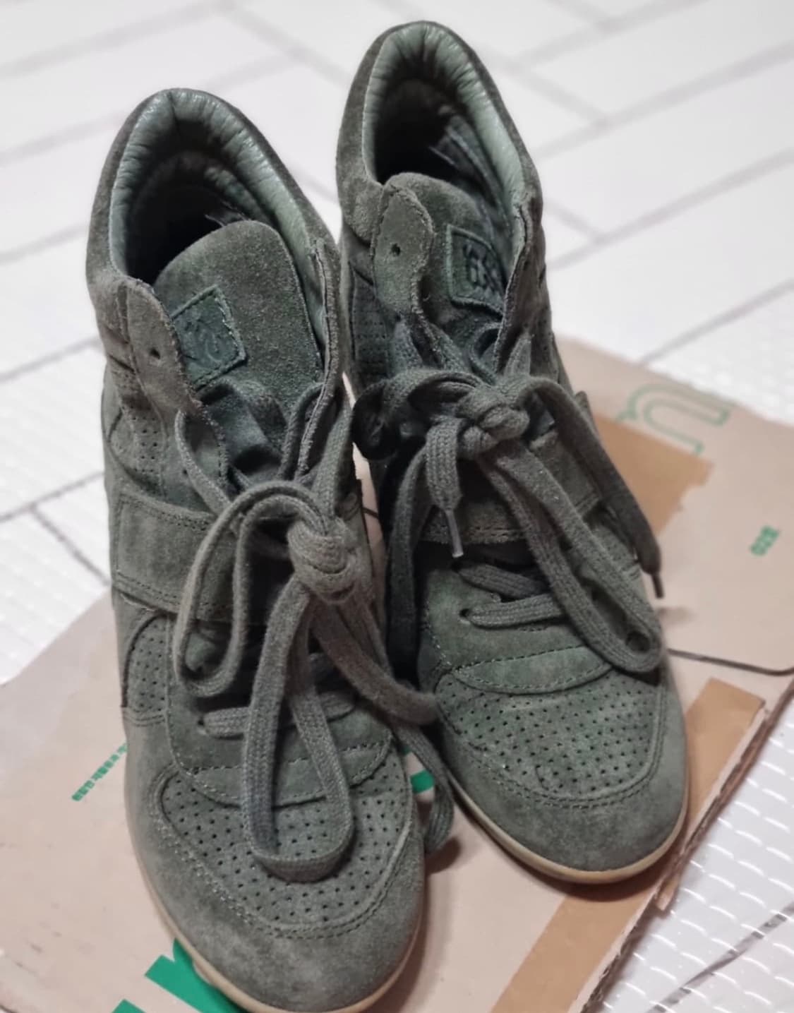 아쉬 웨지힐 카키색 상품이미지3