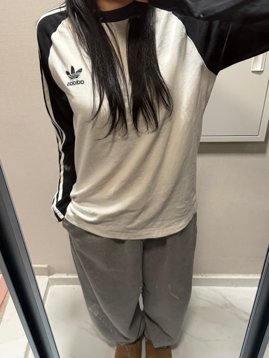 아디다스 삼선 긴팔티 L 상품이미지1