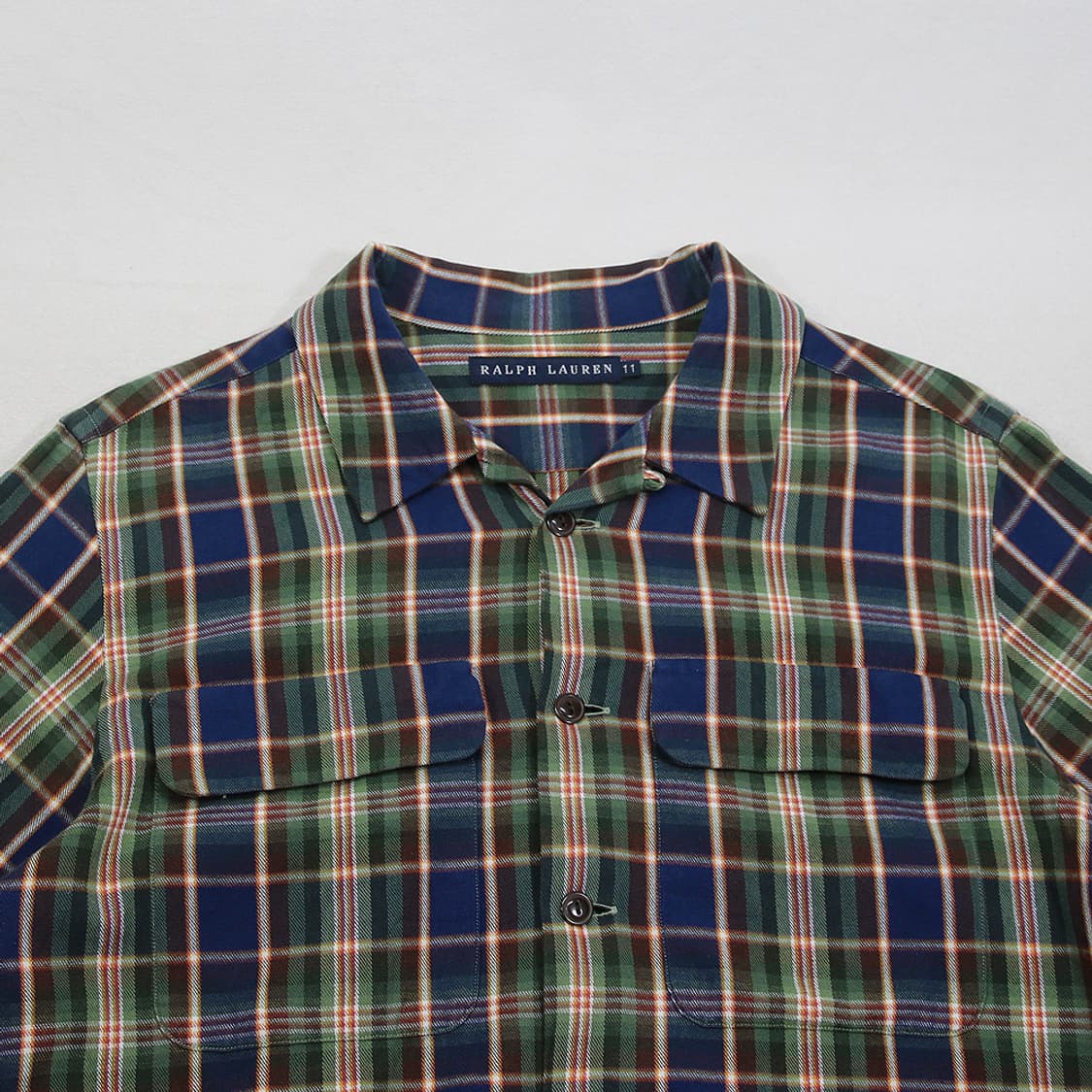 랄프로렌 오픈 카라 체크 셔츠 (여성용 11) 상품이미지5
