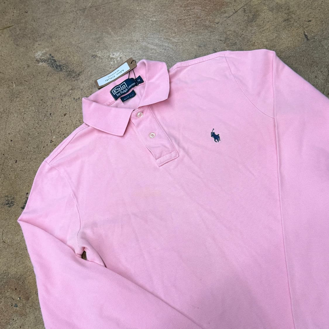 폴로 랄프로렌 핑크 카라 긴팔티셔츠  상품이미지1
