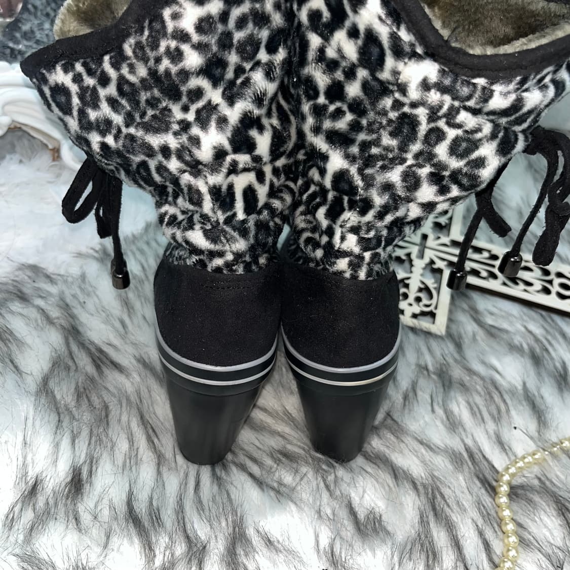 지브라 웨지 힐인 부츠 상품이미지4