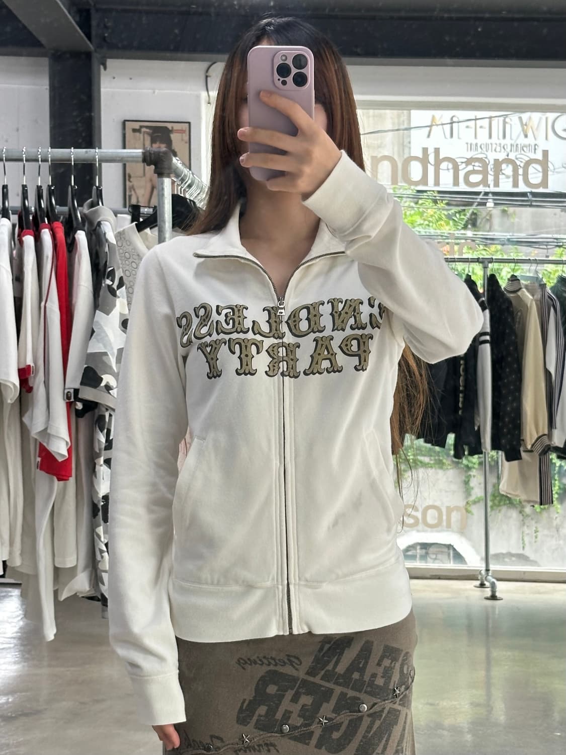 히스테릭글래머 걸프린팅 져지 집업 상품이미지4