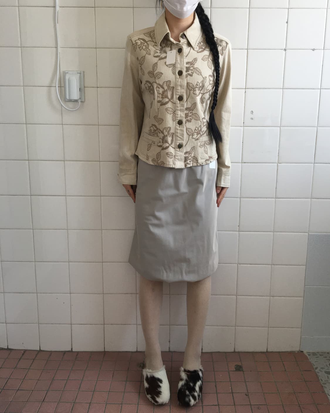 Flower pattern needle work point jacket 상품이미지5