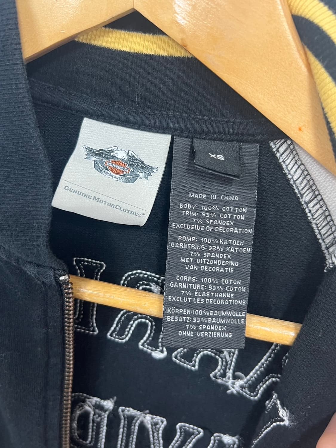 할리데이비슨 모터 사이클 Y2K 빈티지 패치 집업 자켓 상품이미지6