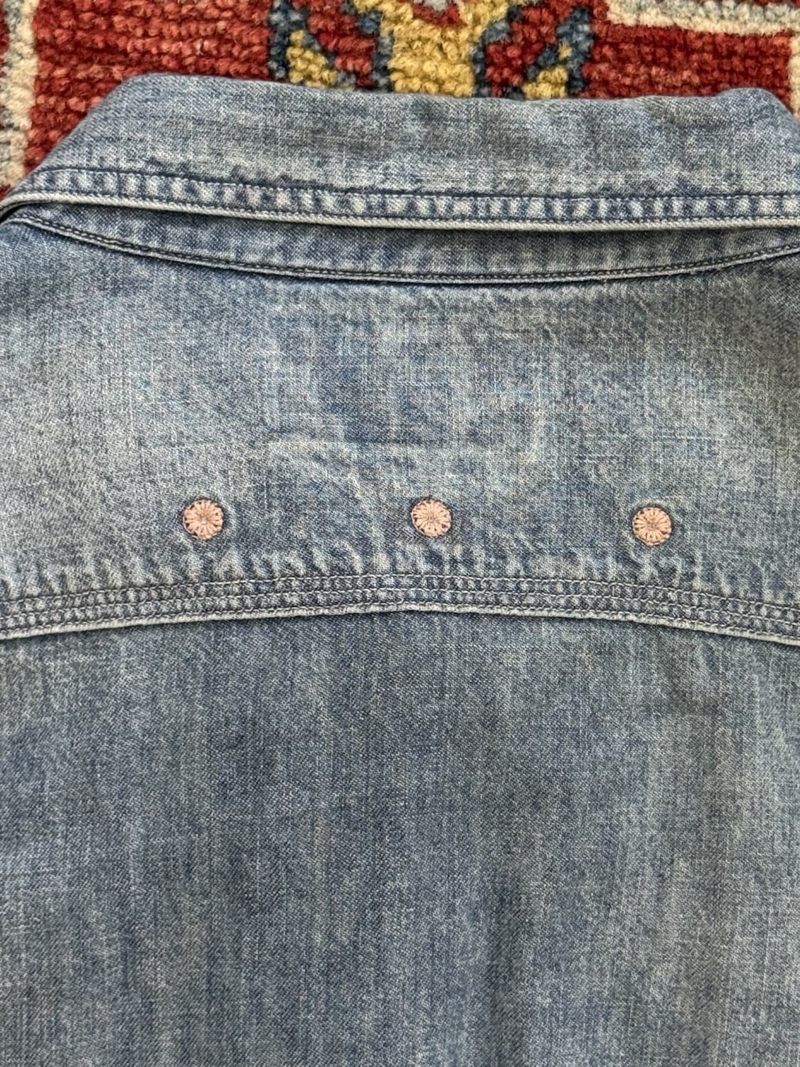 90s RRL 더블알엘 샴브레이 워크 셔츠 블루 상품이미지4