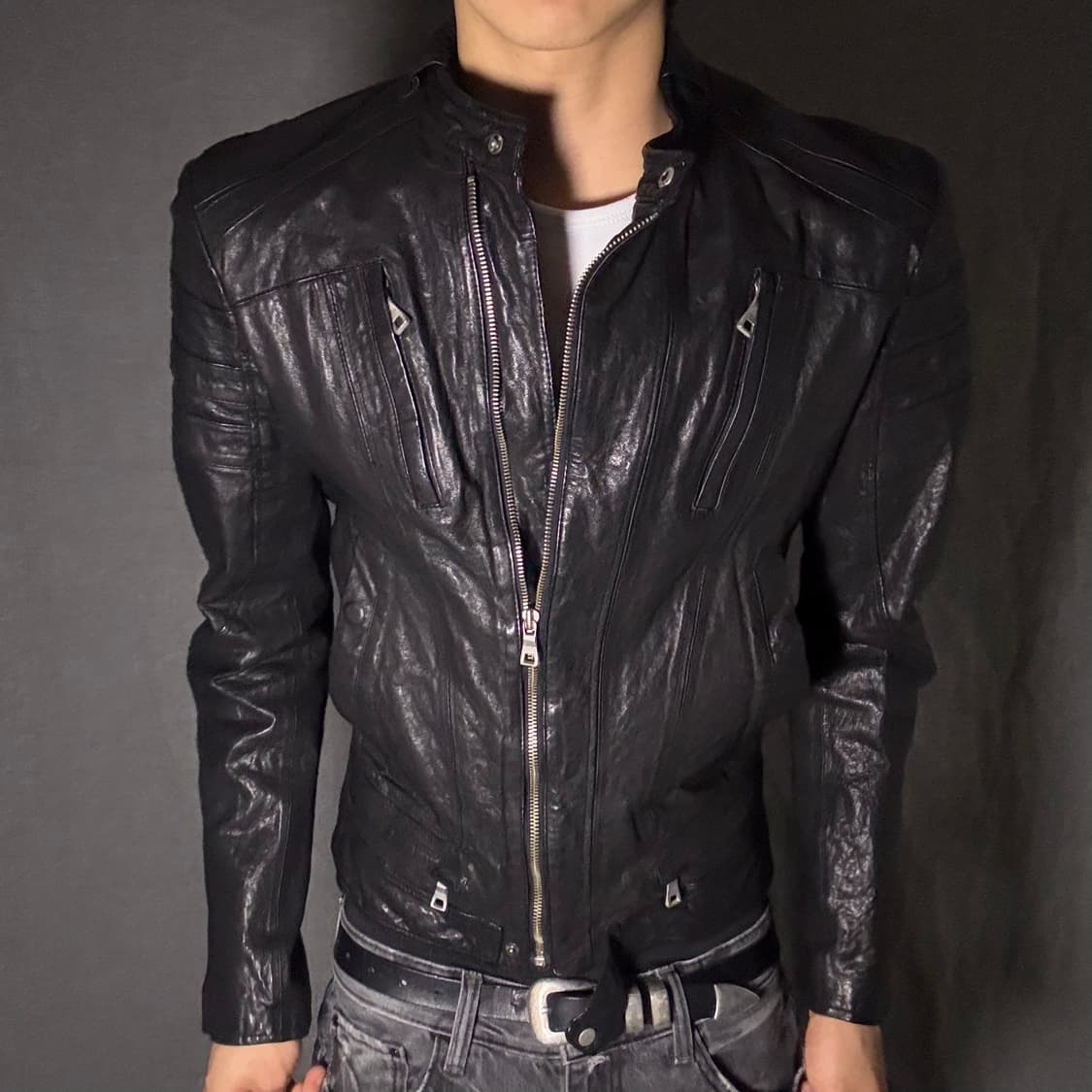 lamb skin leather jacket 상품이미지4