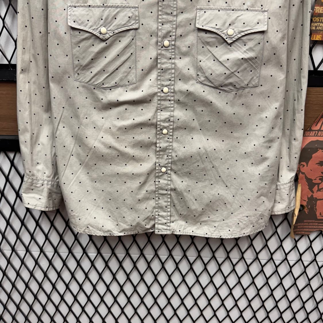 00s 에비수 야마네 웨스턴 셔츠 후면 로고 포인트 아이보리 상품이미지4