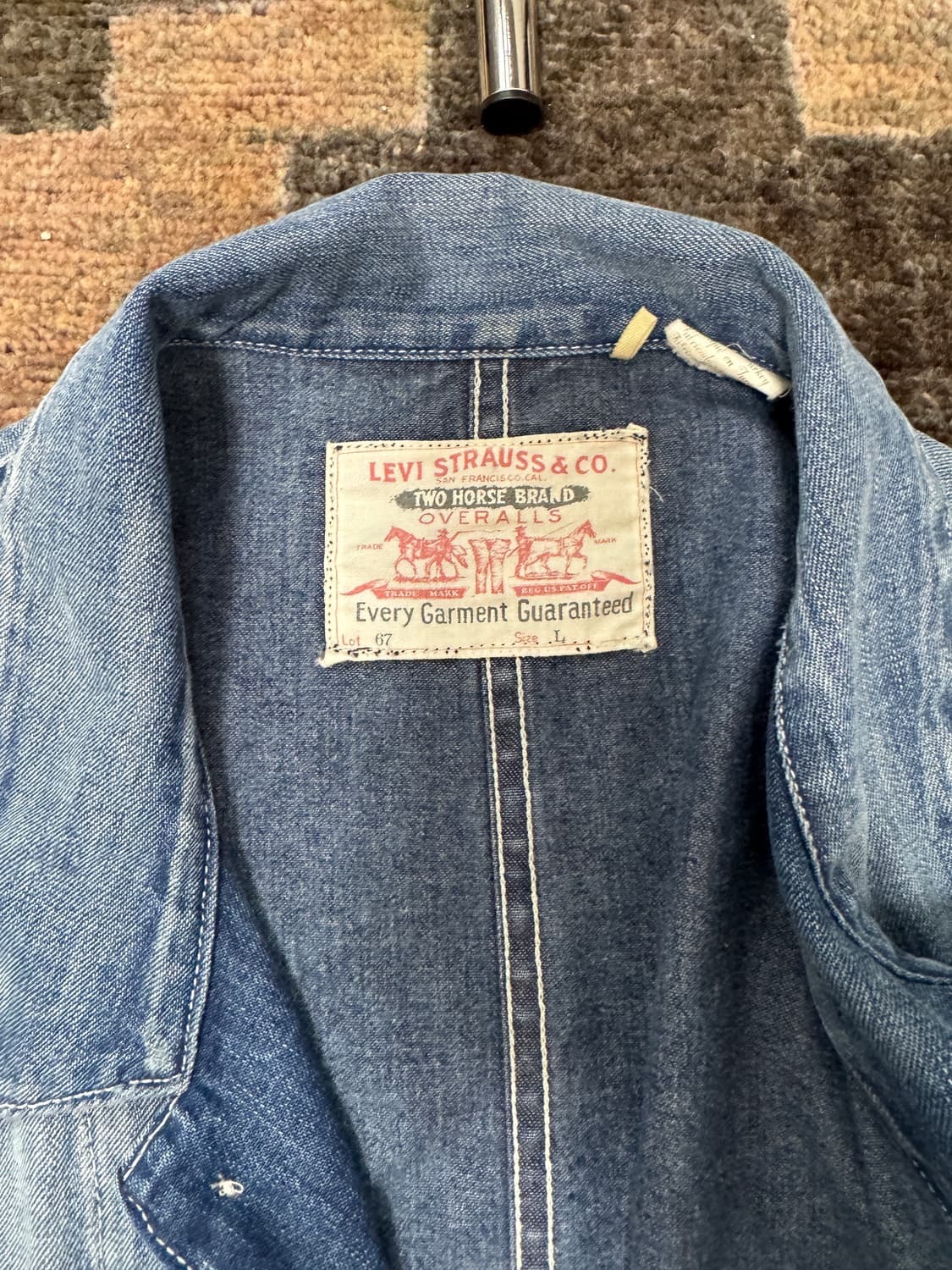 LVC 리바이스 페인티드 데님 초어 자켓 L rrl 상품이미지3