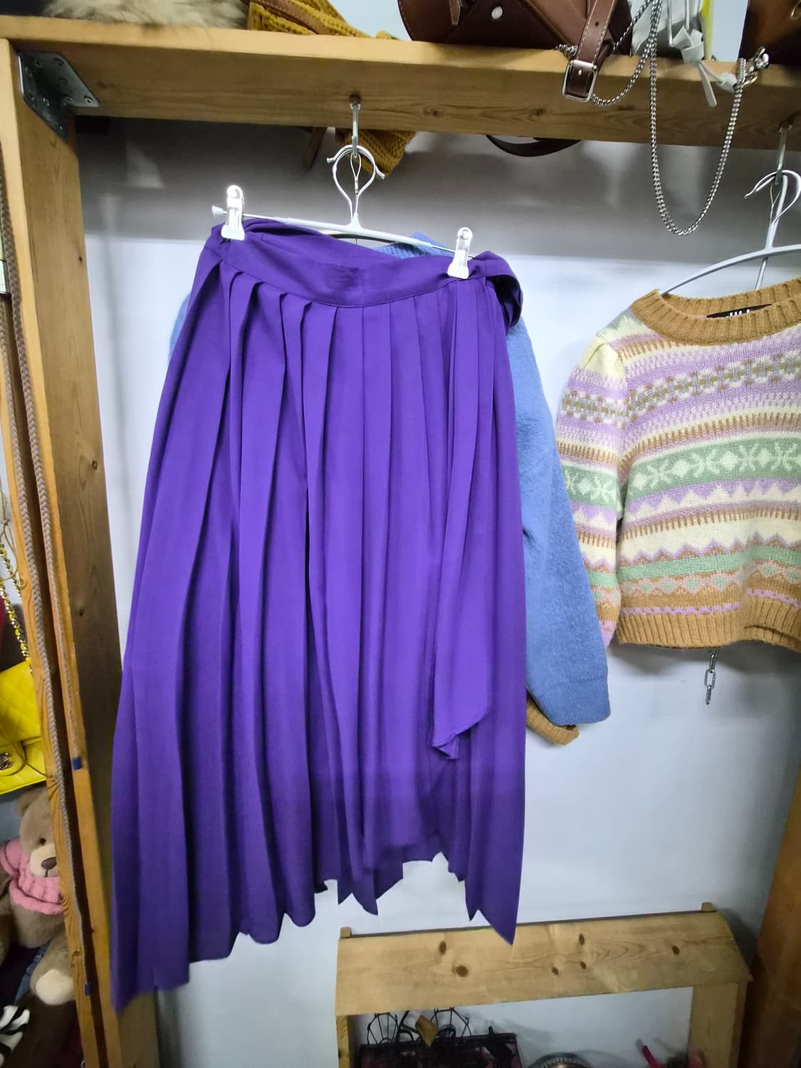 제이드쇼룸 레이스니트. jeikei퍼플 랩 스커트 상품이미지9