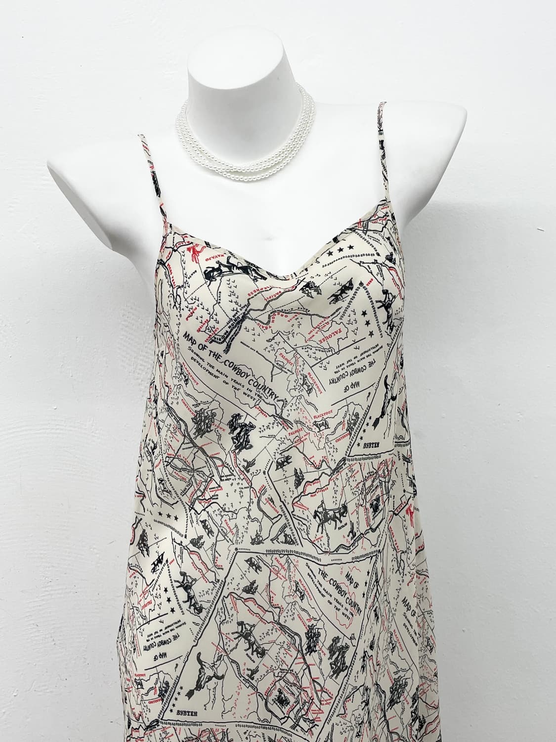 패턴 시어 레이어드 슬립 상품이미지2