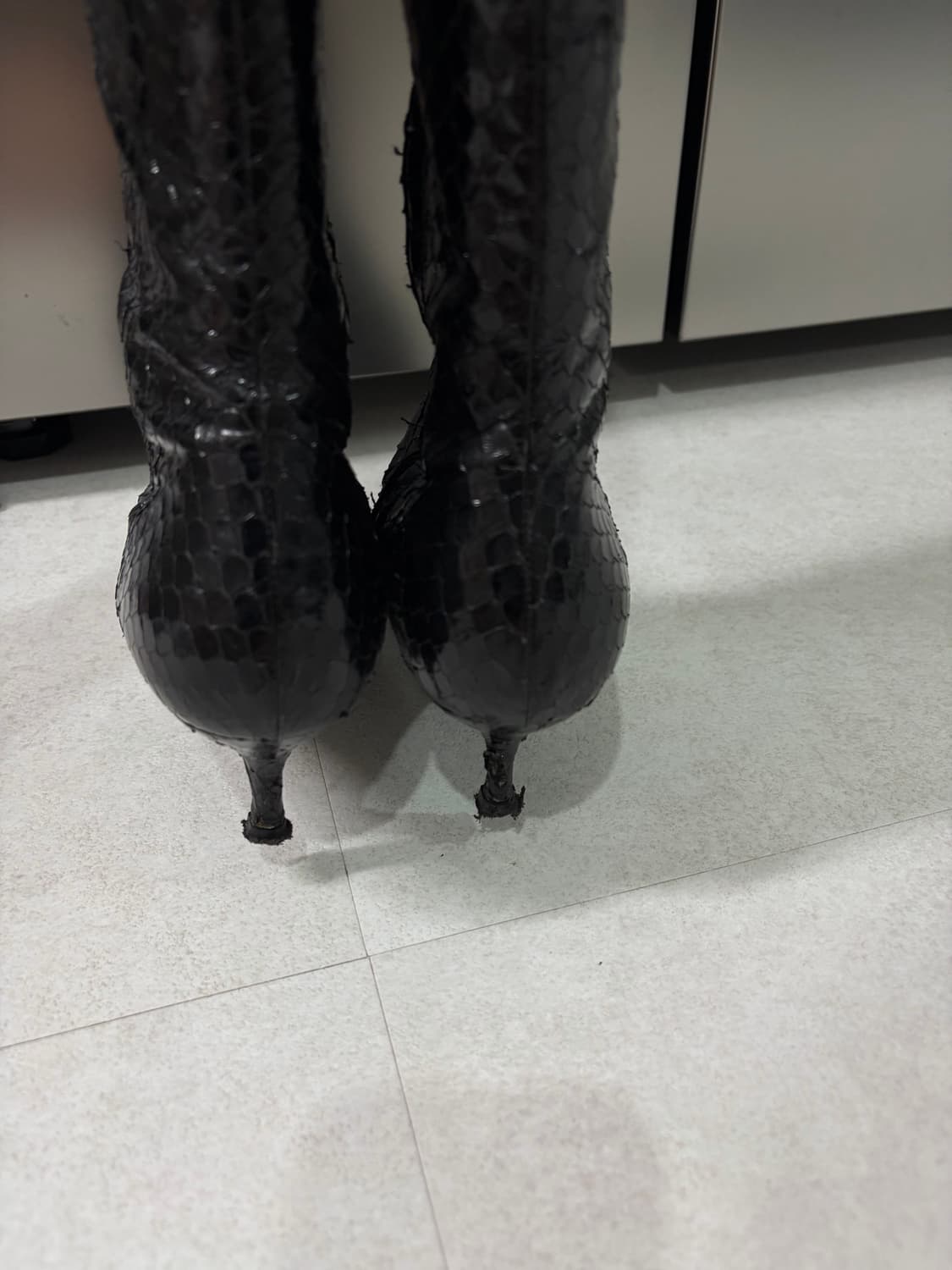 돌체앤가바나 정품 블랙 뱀피 롱부츠 240-245 상품이미지8