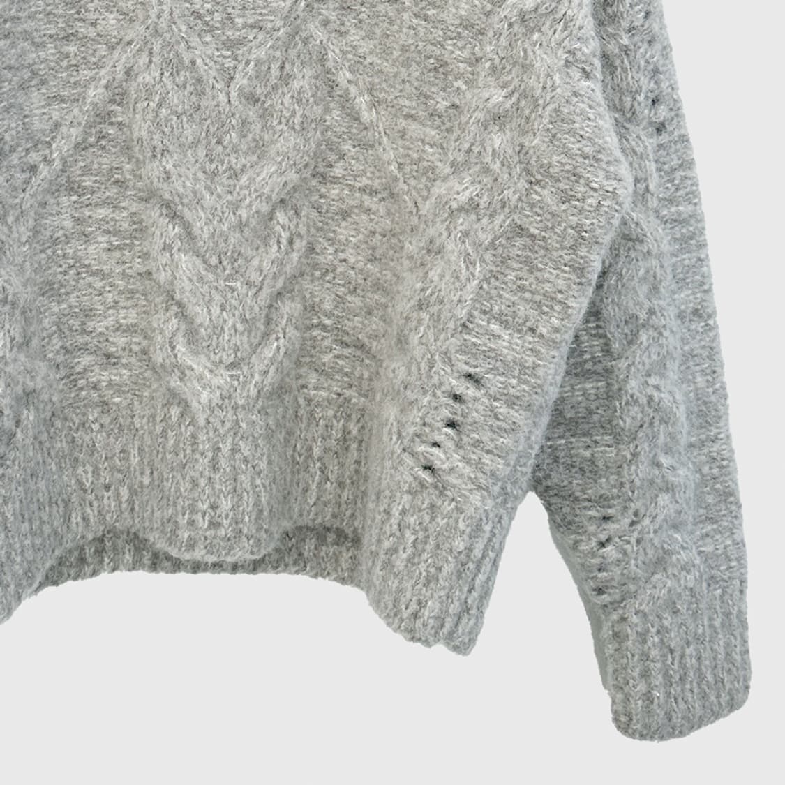 IRO 이로 메리노울 알파카 케이블 니트 스웨터 국내 매장판 여성 XS 상품이미지4