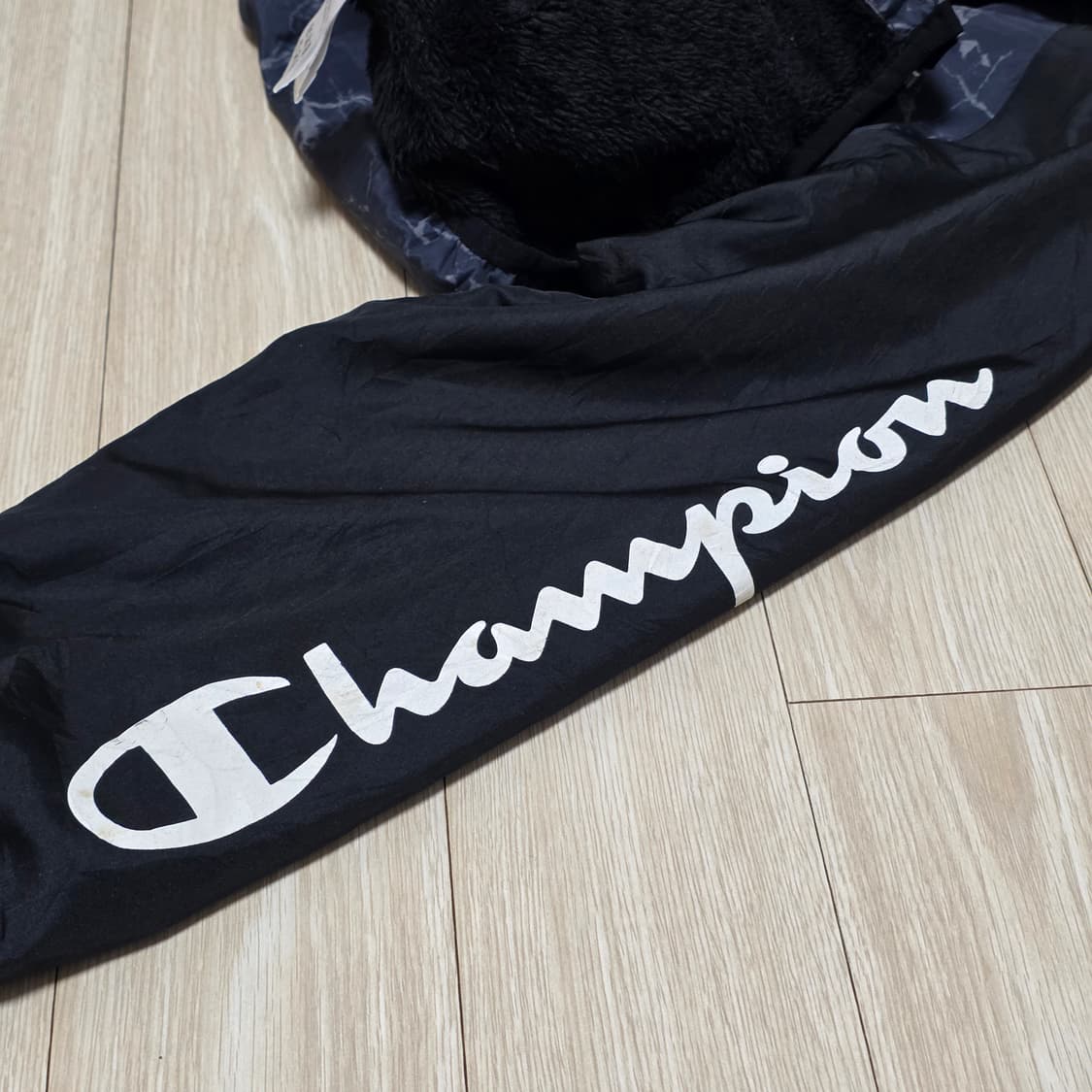 일본판 챔피온 빈티지)올드스쿨 마블패턴 후리스안감 바람막이 상품이미지5