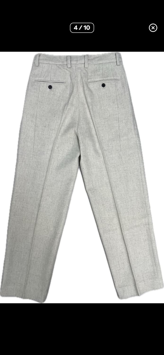 [S] STU 20FW 투턱 루즈핏 슬랙스 아이보리 상품이미지4