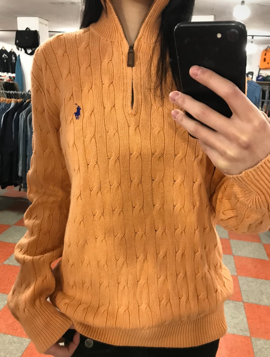 폴로 반집업 니트 상품이미지1