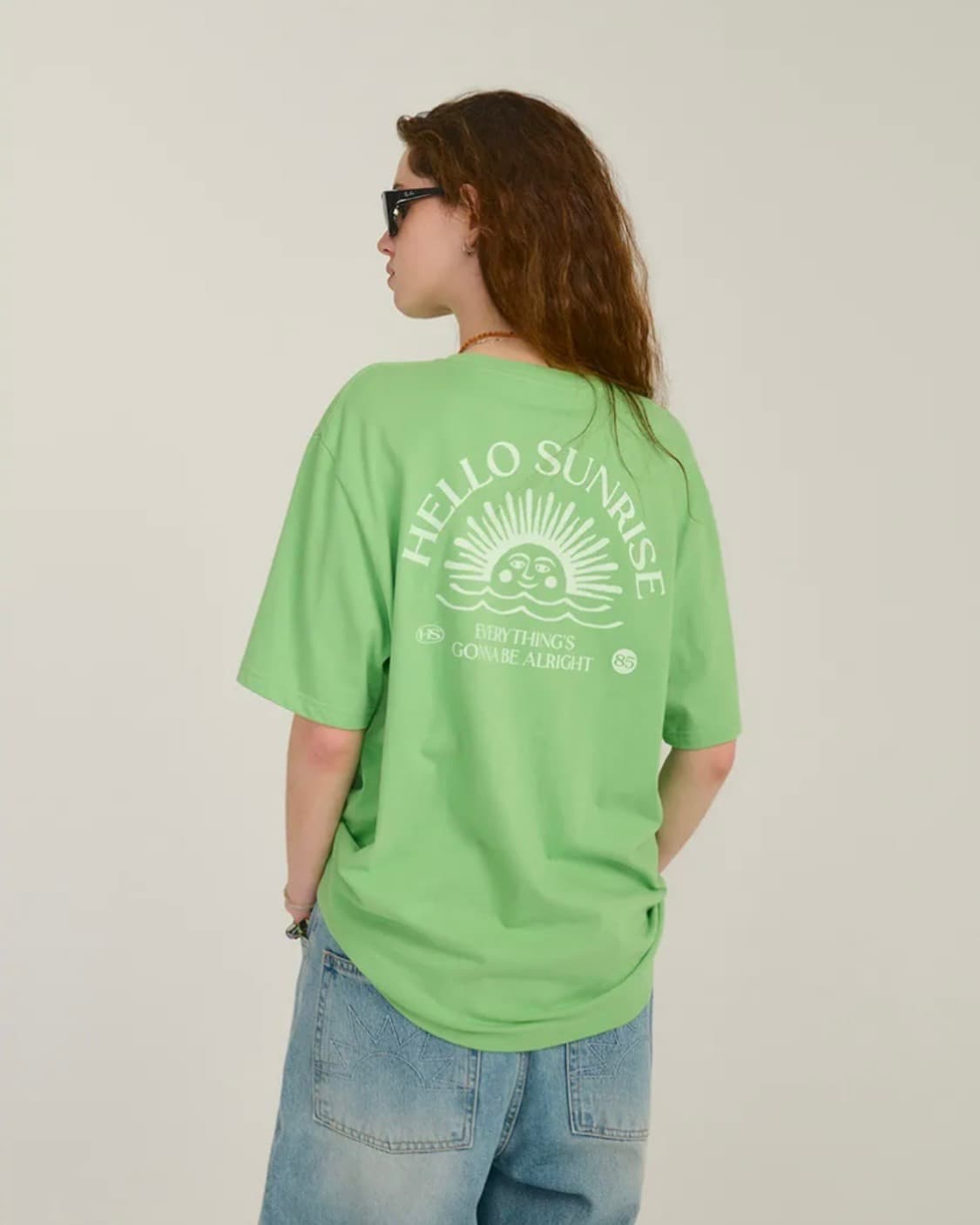 헬로선라이즈 반팔티셔츠 그린 상품이미지2
