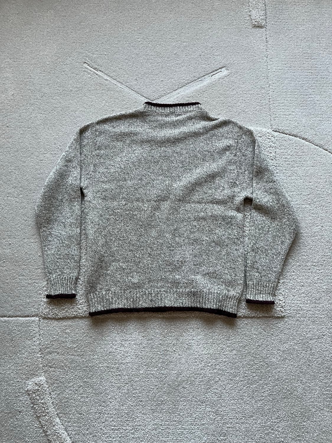 90s 엘엘빈 넥 배색 니트 (105) 상품이미지7