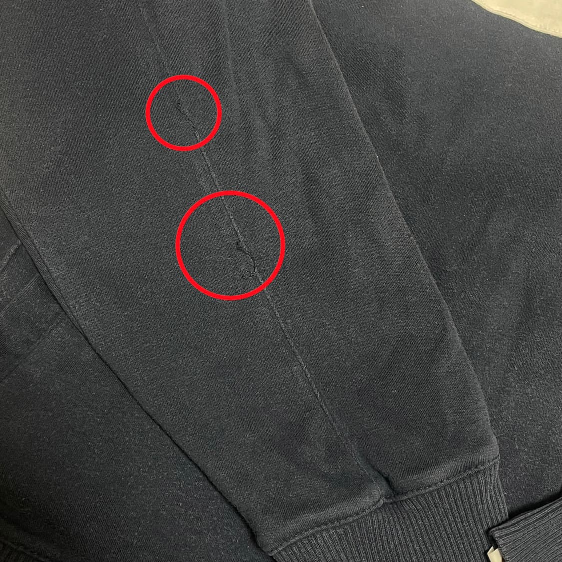 베이프 배색 집업 져지 네이비 M 상품이미지4