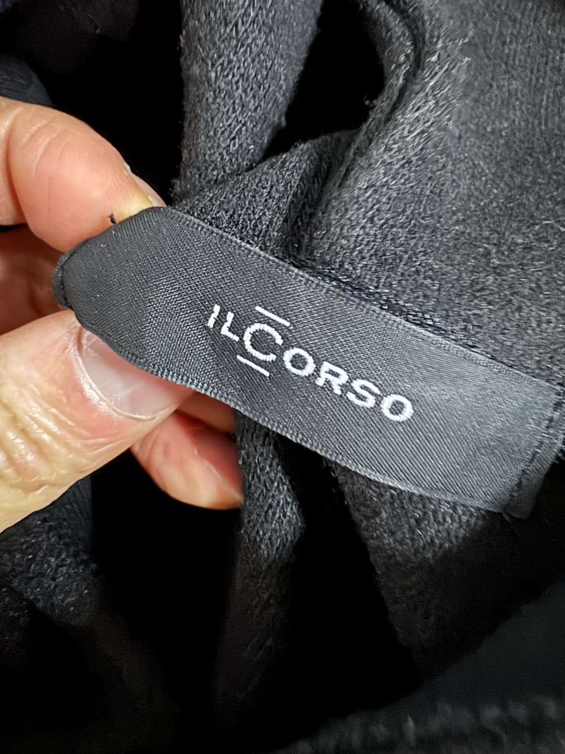 일꼬르소 미니멀 폴리 블랙 후드티 L ~ XL 상품이미지3