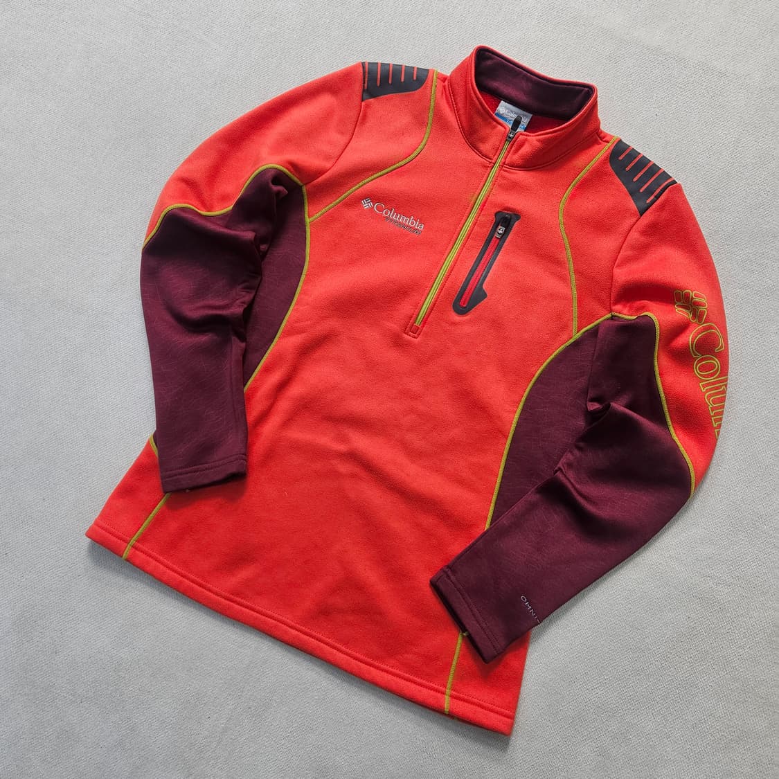 S 컬럼비아 기능성 반집업 등산 긴팔티 0326Y 상품이미지1