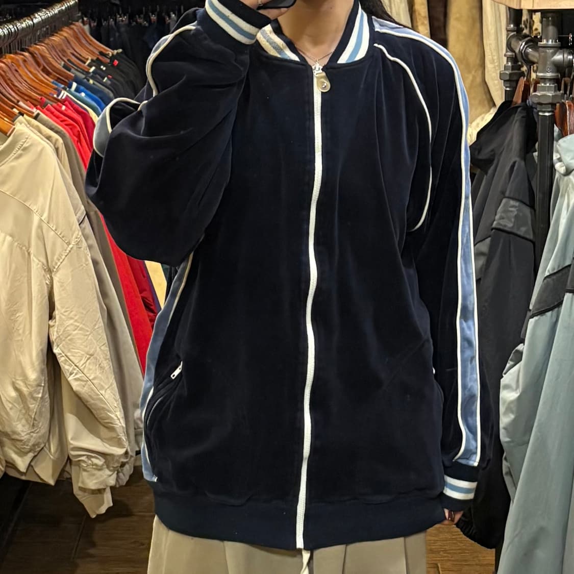 [HI] VTG 벨벳져지 네이비 상품이미지2