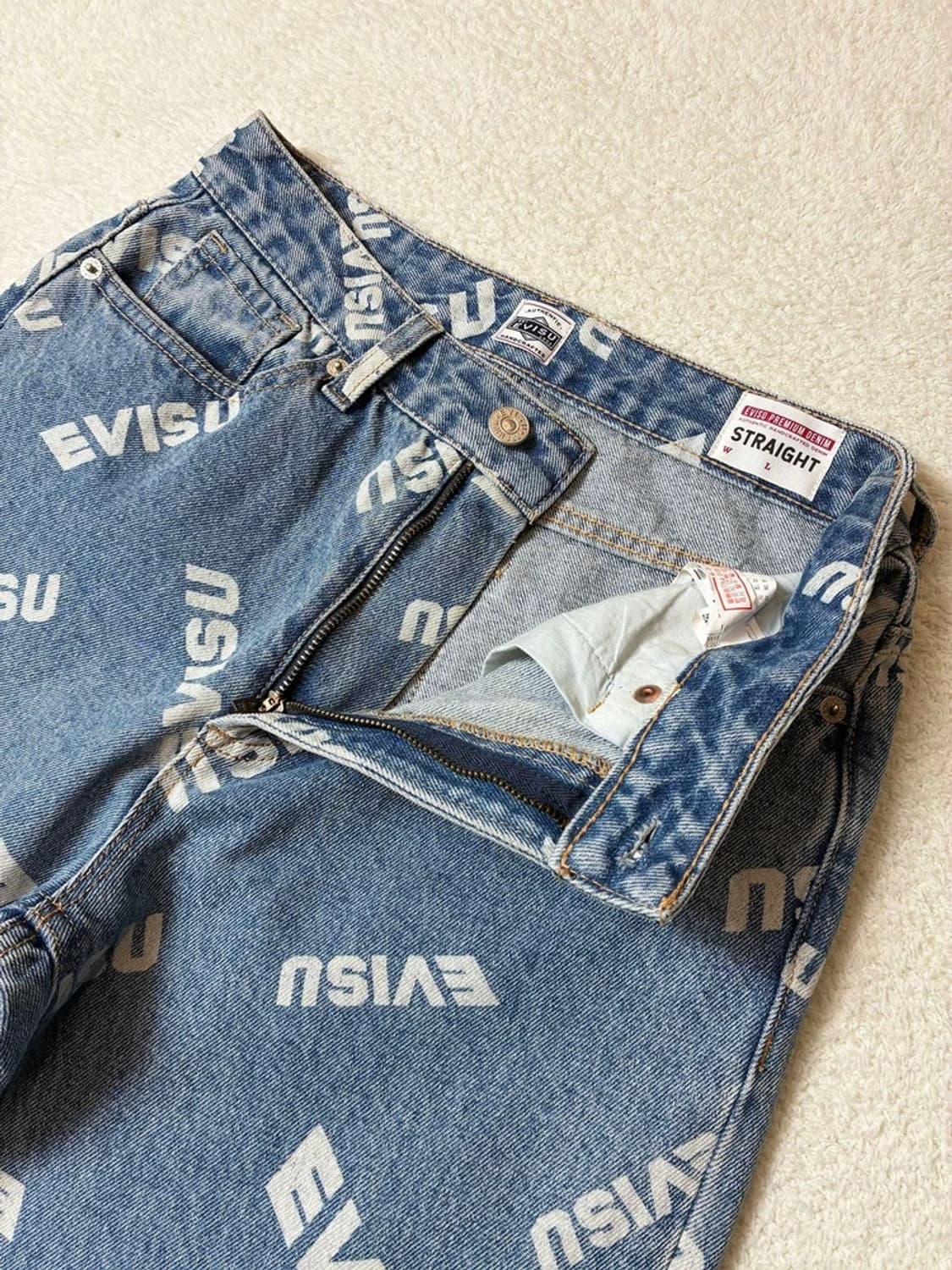에비수 EVISU 20ss 패턴 스트레이트 데님 팬츠 PN6698 상품이미지6