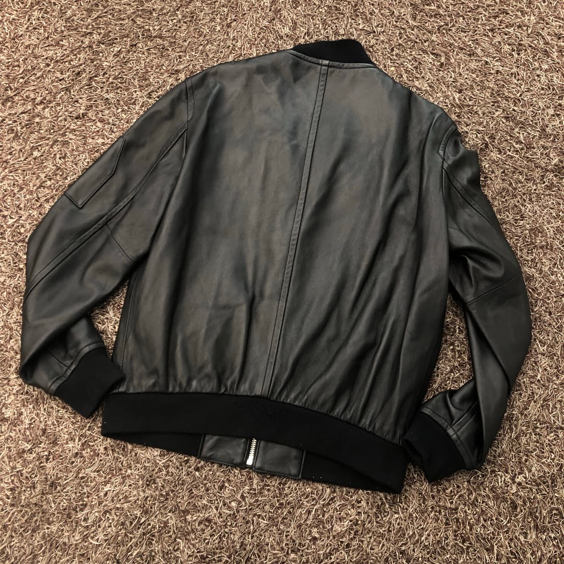 Hasstige 빈티지 양가죽 봄버 블루종 레더 가죽 자켓 상품이미지4