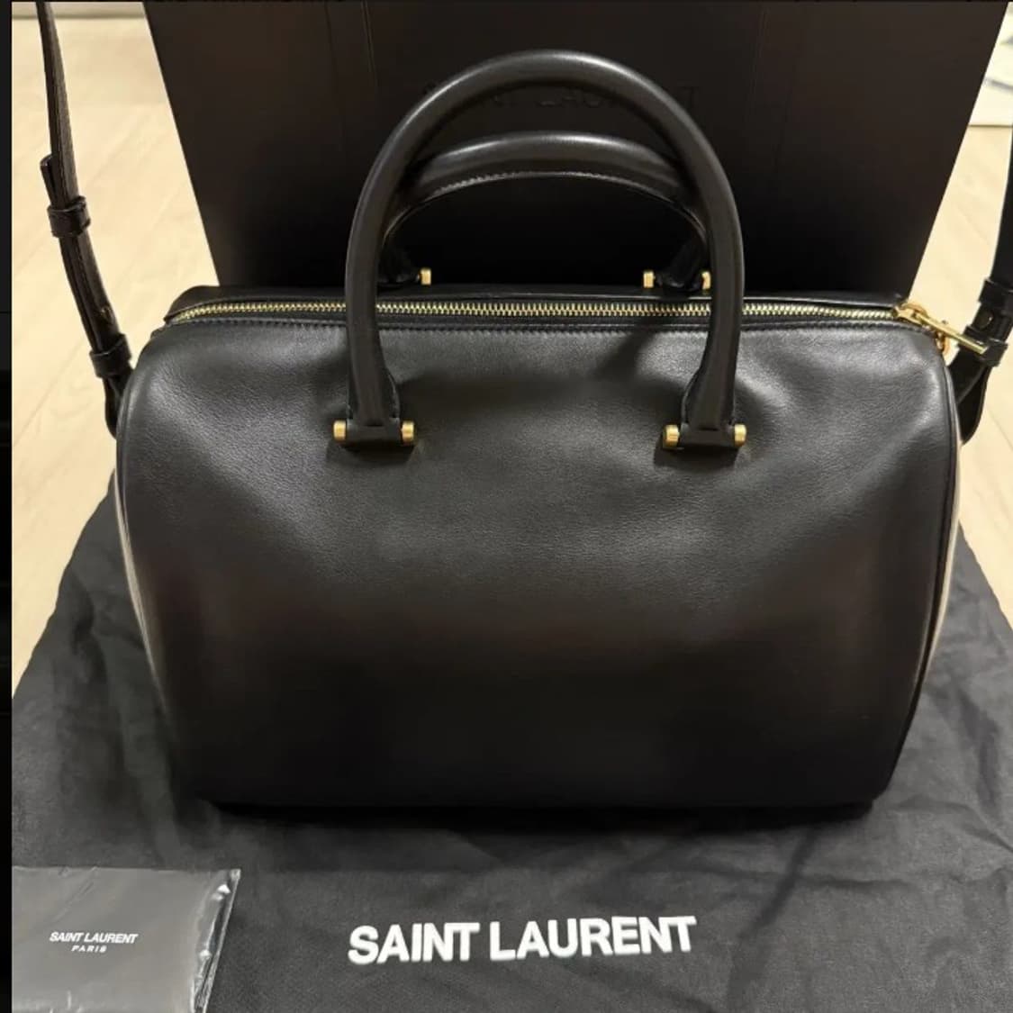 SAINT LAURENT 생로랑 스무스 레더 토트 크로스백 상품이미지3
