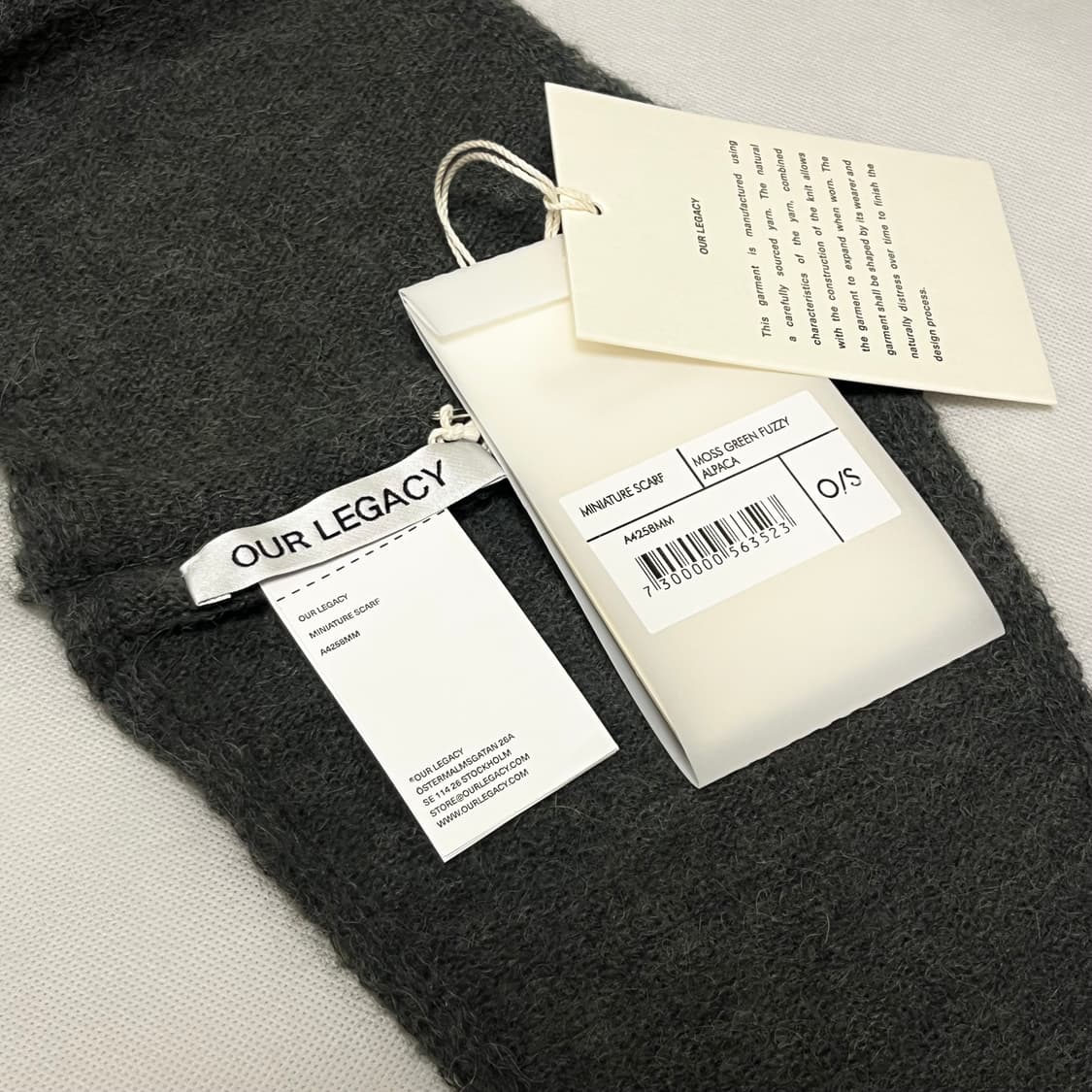 아워레가시 25fw MINIATURE 머플러/그레이 상품이미지3