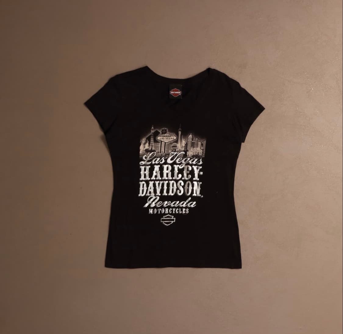 할리데이비슨 프린팅 탑 반팔티셔츠 나나깔 상품이미지1
