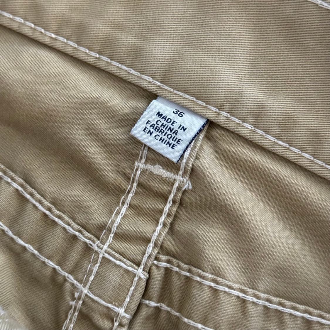 트루릴리전 베이지 코튼 스트레이트 팬츠 36 상품이미지5