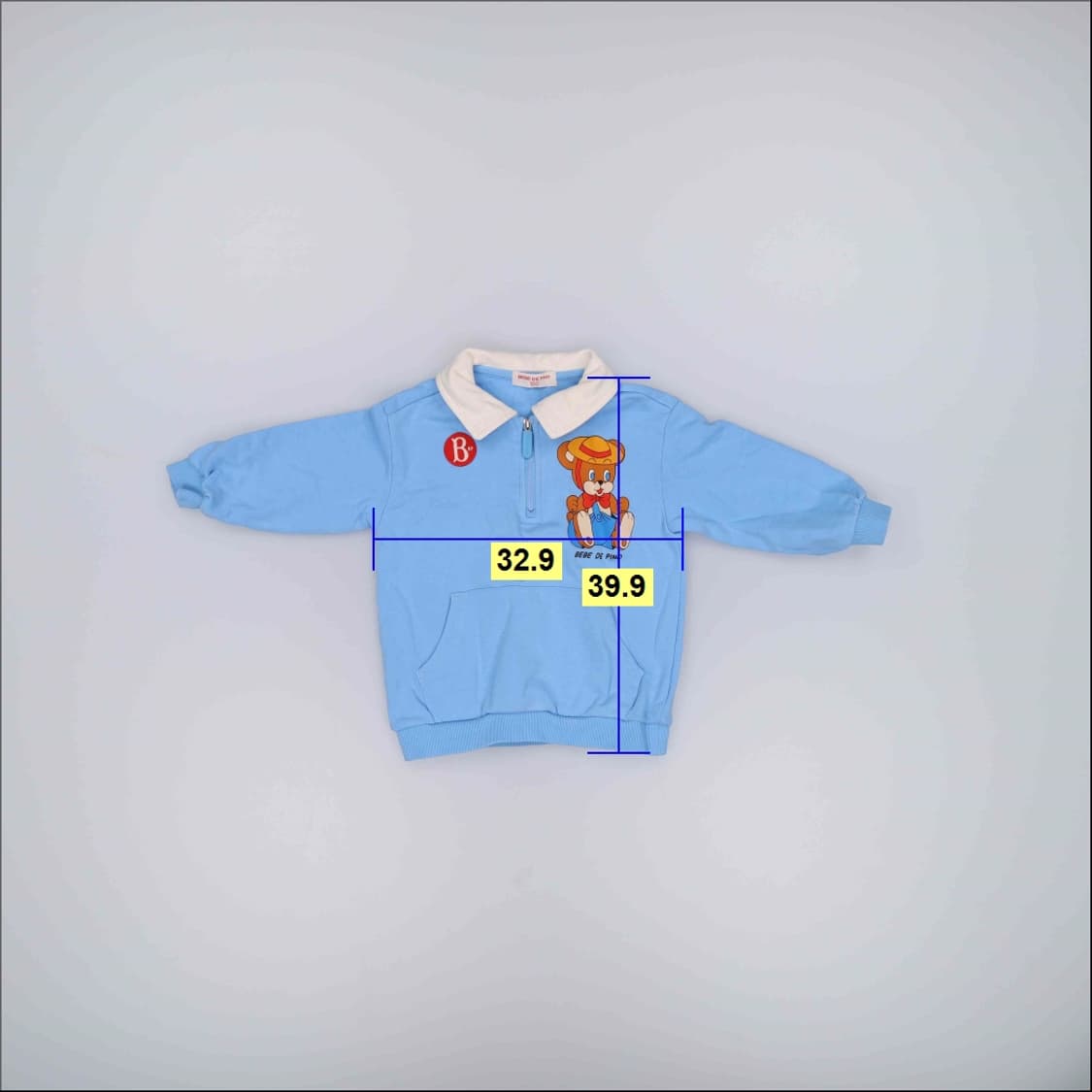 100 베베드피노 키즈 반집업 맨투맨 0519H 상품이미지6