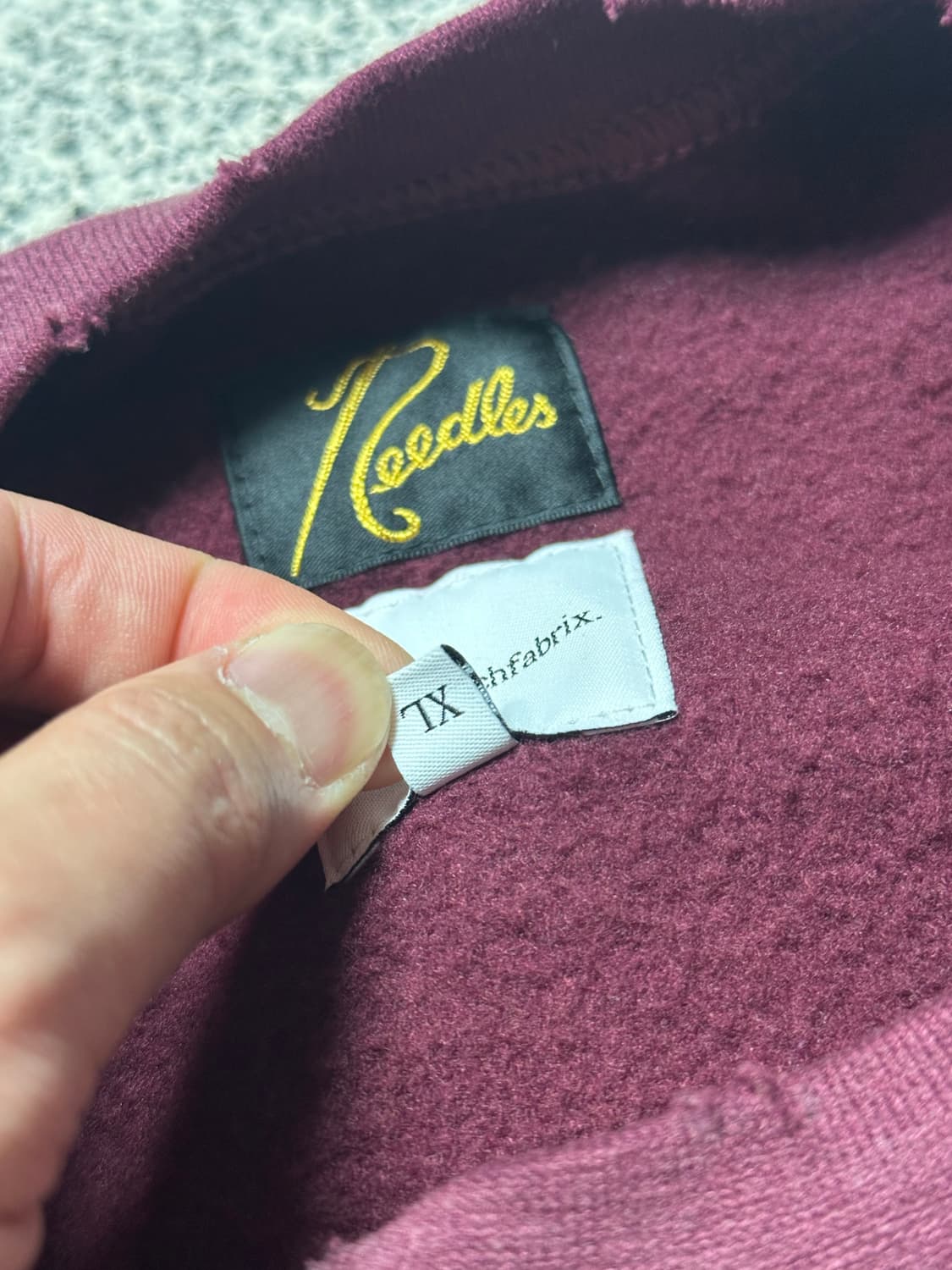 [XL] 니들스 x 사스콰치패브릭스 세비지스웻 크루넥 마룬 상품이미지5