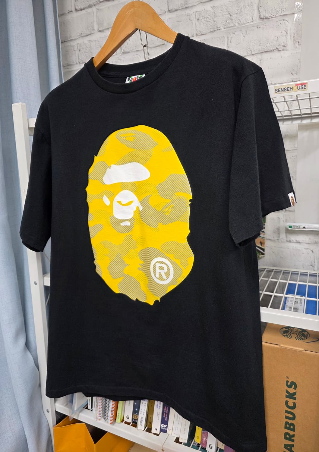 베이프 반팔티 슬림105 카모 빅 헤드 반팔티셔츠 MM73 상품이미지2