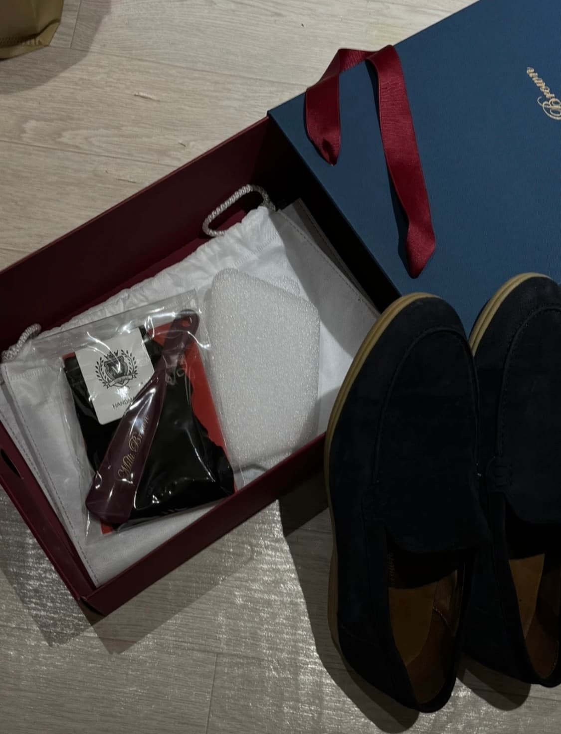 Milli Brown 남성 스웨이드 로퍼 네이비 상품이미지4