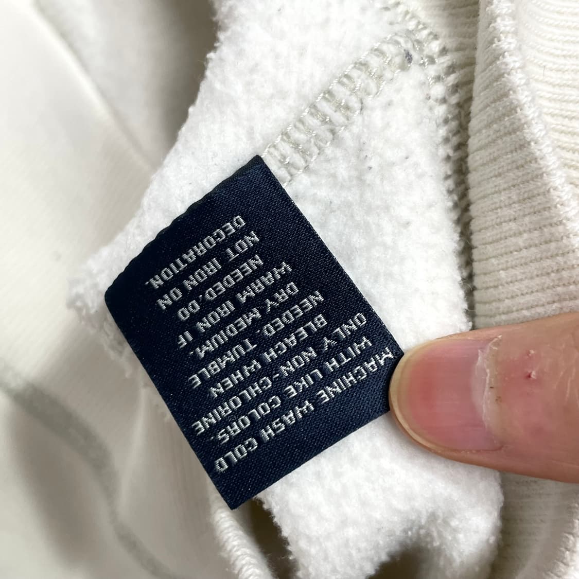 아베크롬비 스펠로고 화이트 기모 후드집업 여성S 상품이미지6