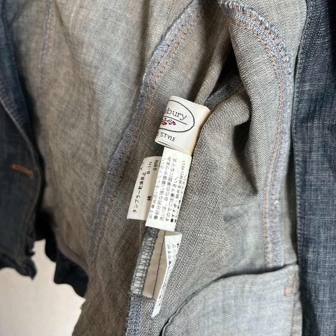 Jpn Vtg Aylesbury 데님 반팔 자켓 상품이미지6