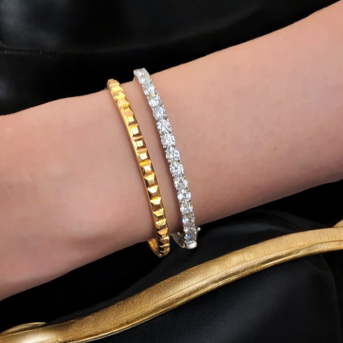 2부 랩다이아 18K 화이트골드 테니스팔찌 상품이미지2