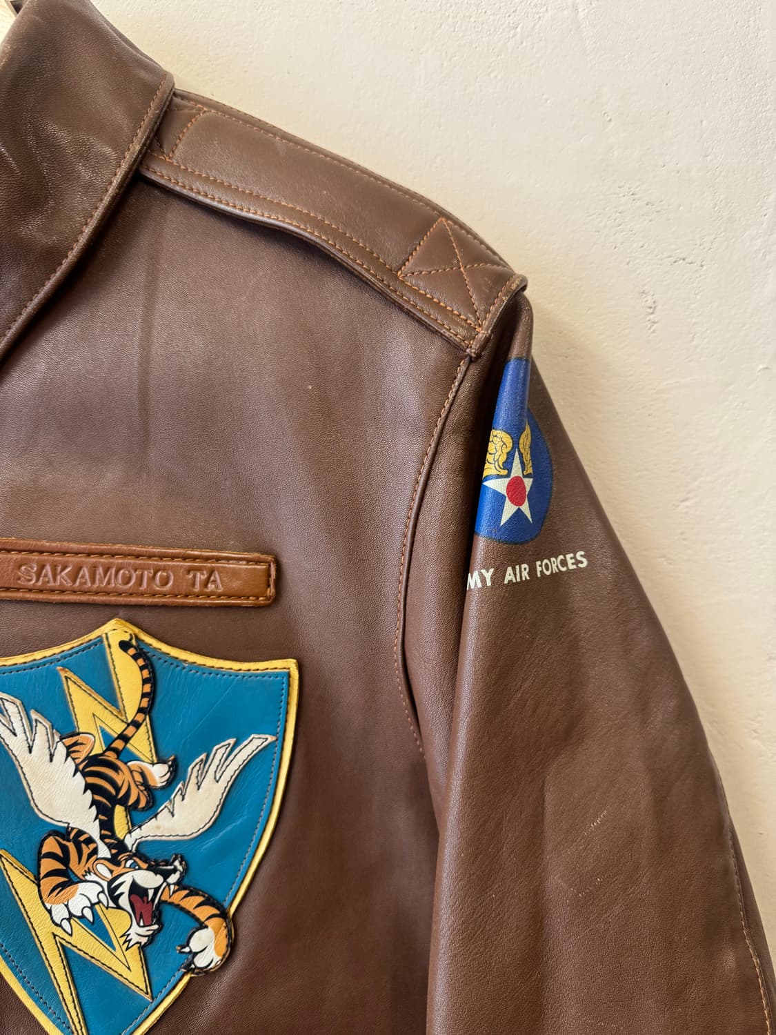 리얼 맥코이 A-2 레더 자켓 플라잉 타이거 40 상품이미지3