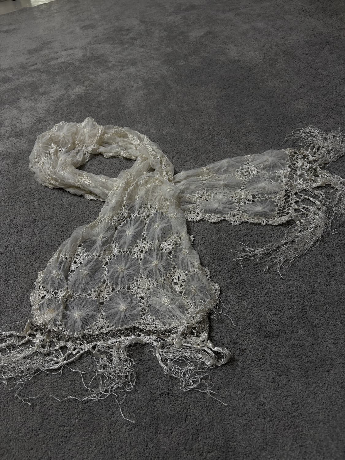 Vintage v-kei punk mood silky scarf 상품이미지3