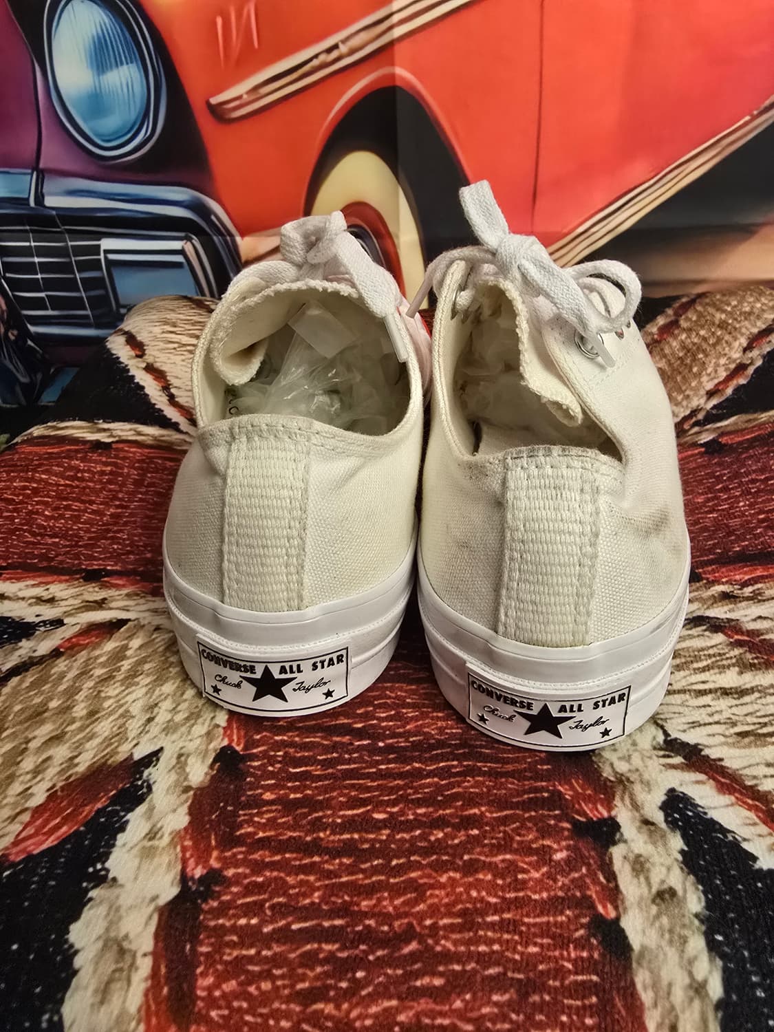 언더커버와 컨버스 콜라보레이션  척 70 옥스 로우 화이트 레드 상품이미지3