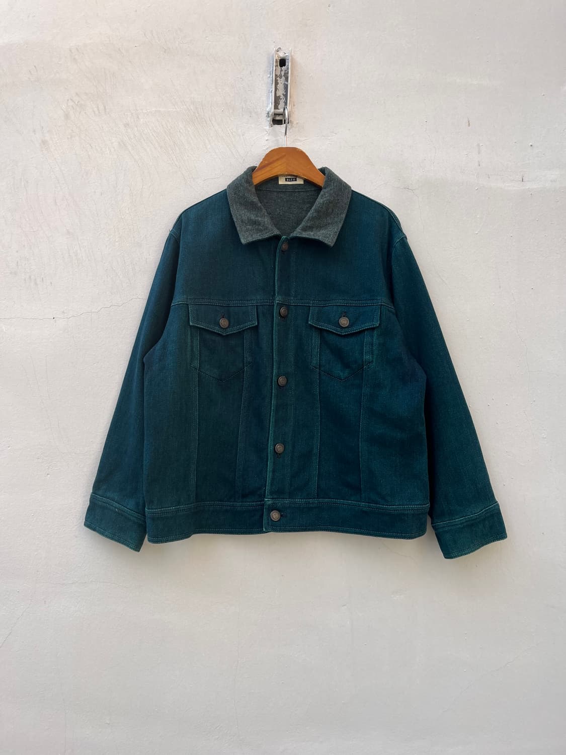 Vintage 카라 배색 코튼 자켓  상품이미지1