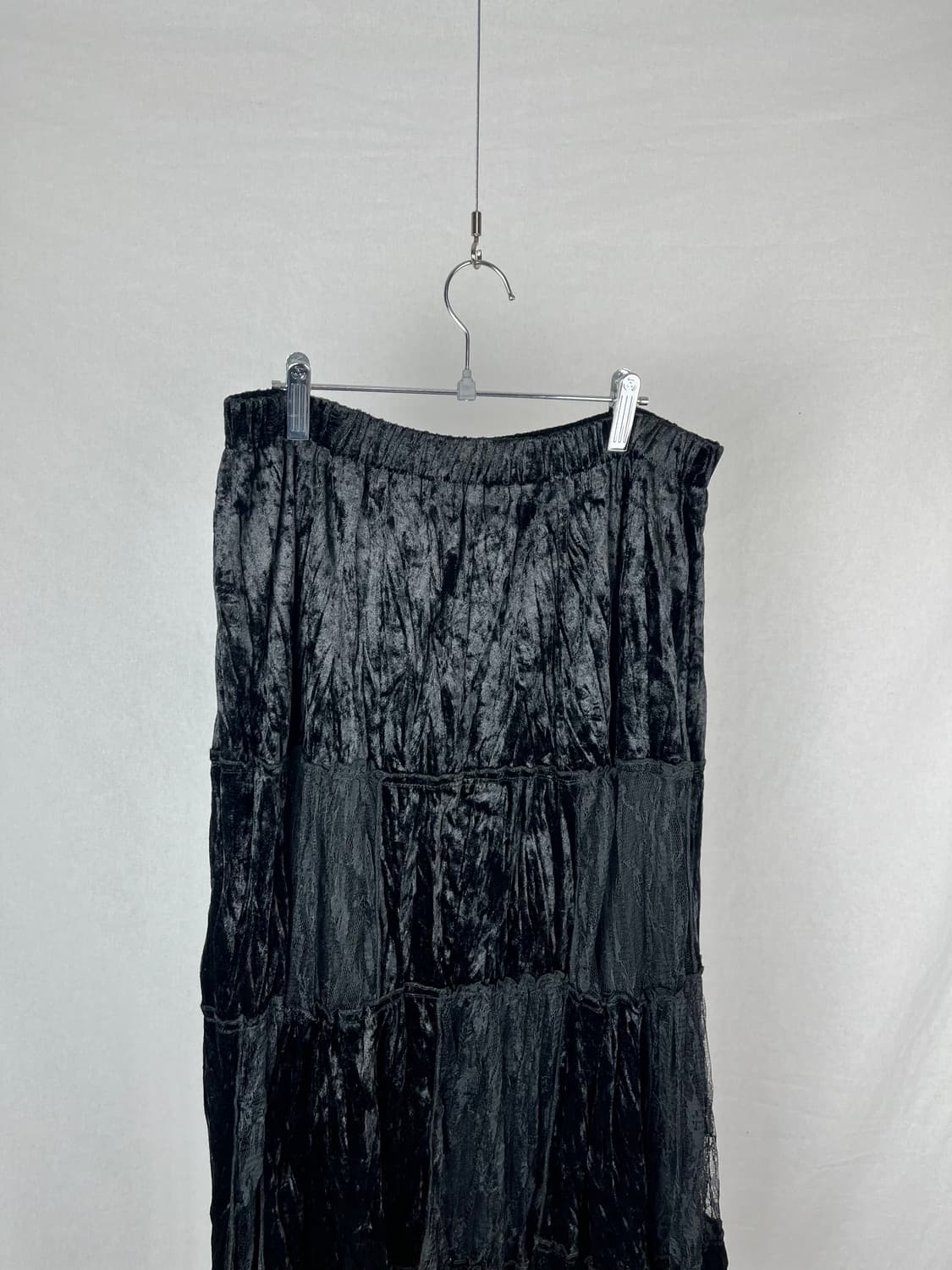 Vintage 벨벳 매쉬 판넬 스커트  상품이미지2
