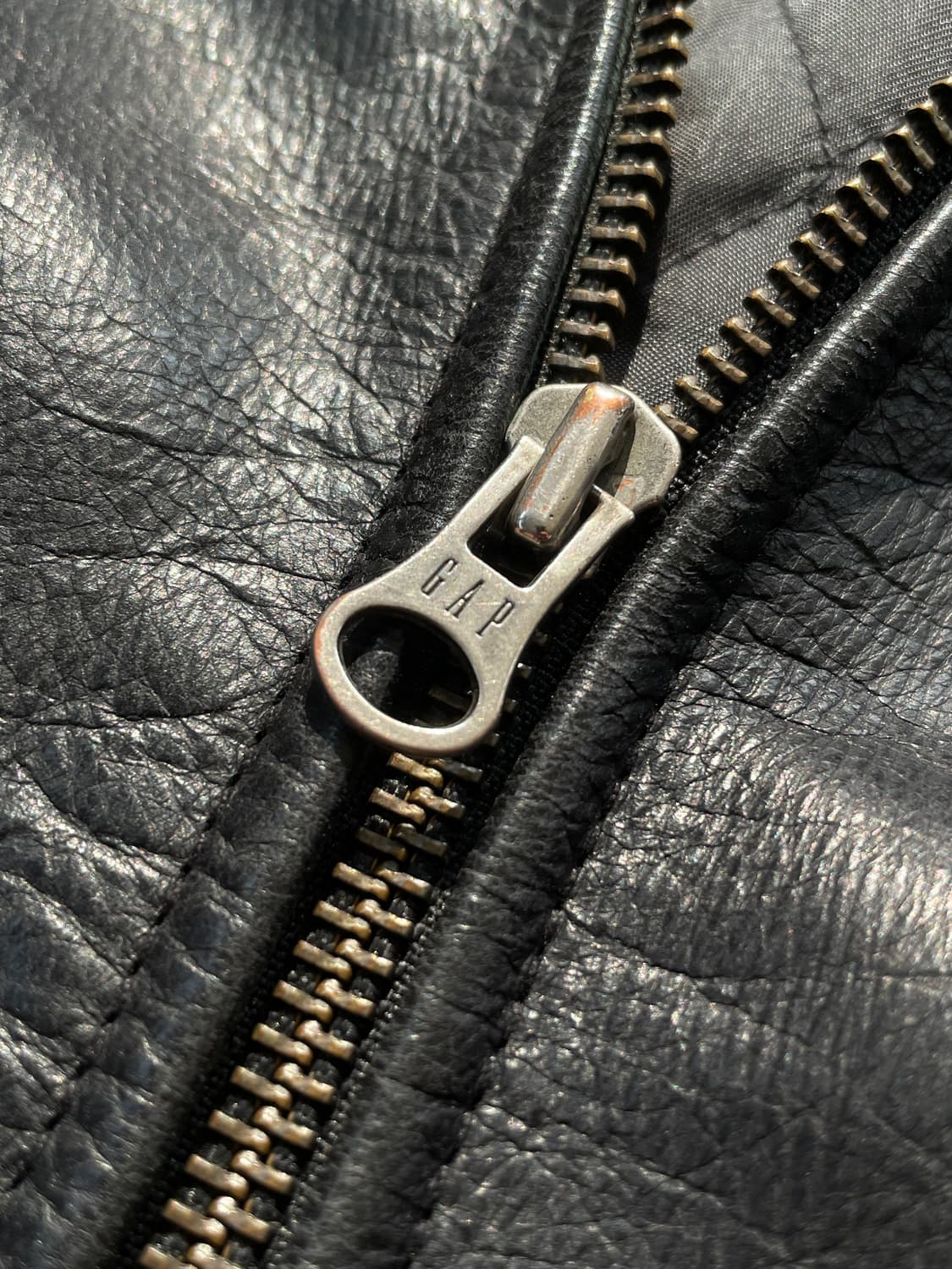 90-00s Old Gap Black Leather Full zip 상품이미지10