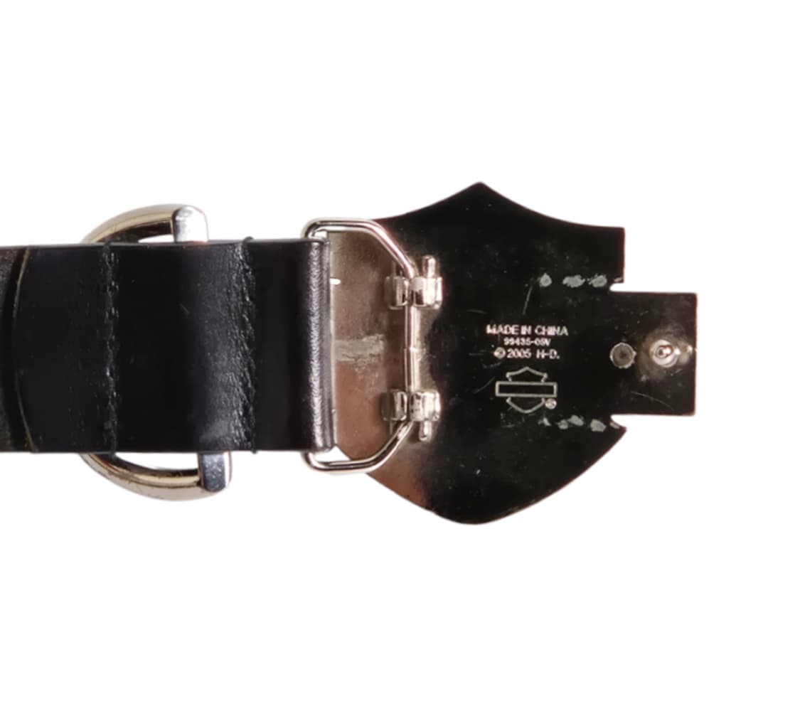 HD) 할리 데이비슨 모터사이클 로고 스터드 레더 벨트 상품이미지5