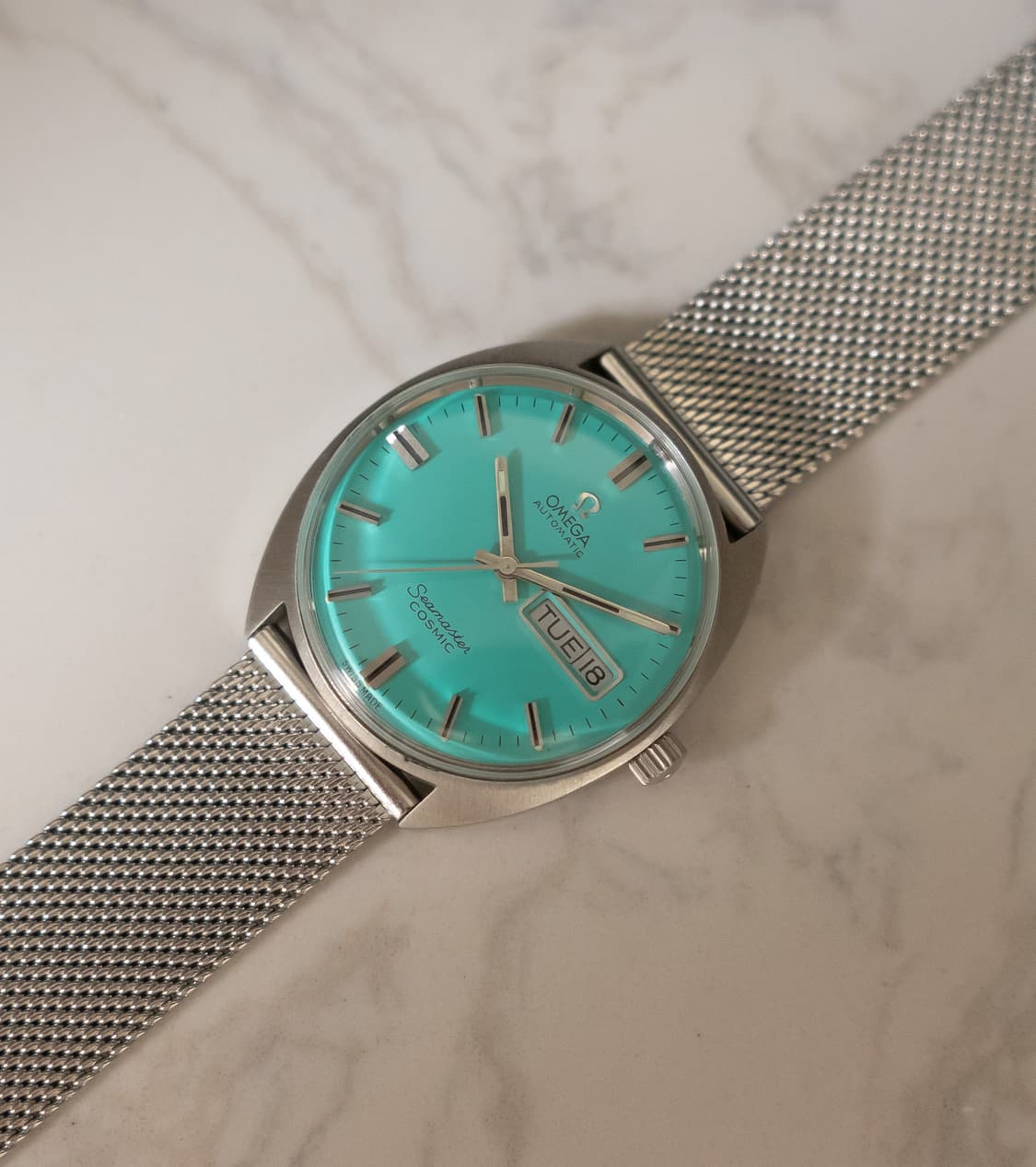 오메가 씨마스터 코스믹 티파니블루 오토매틱 빈티지 시계 상품이미지2