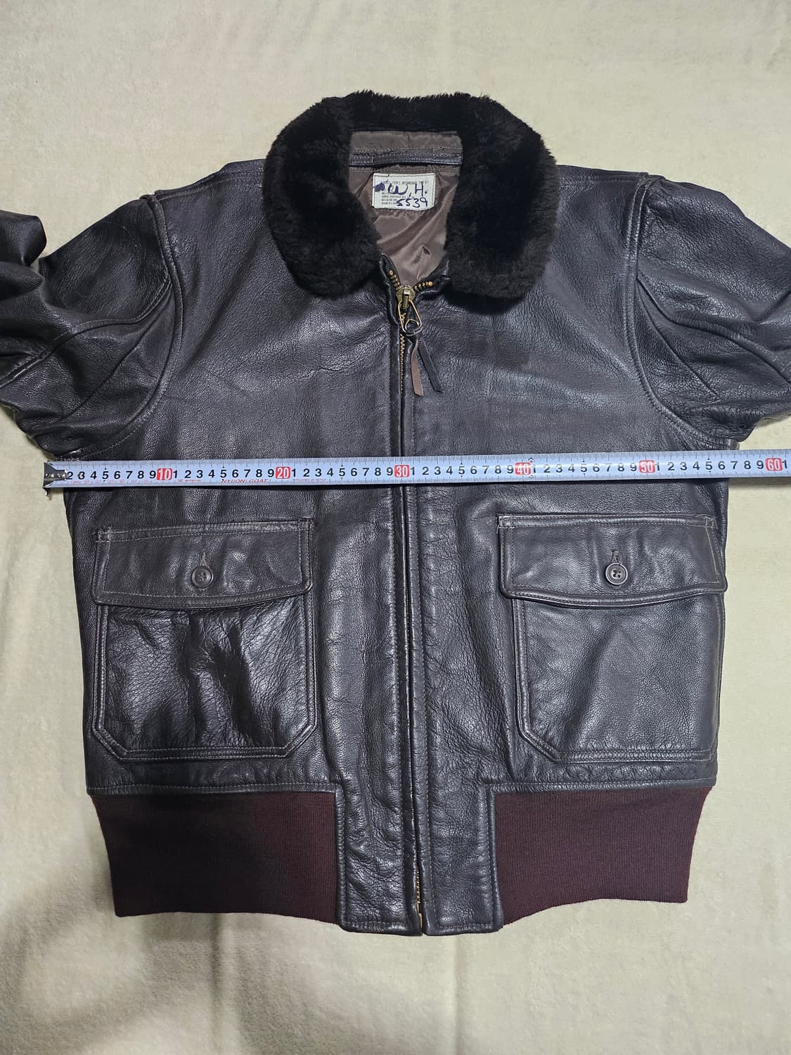 90s 미군오리지날 USN g1 레더자켓 42 상품이미지9