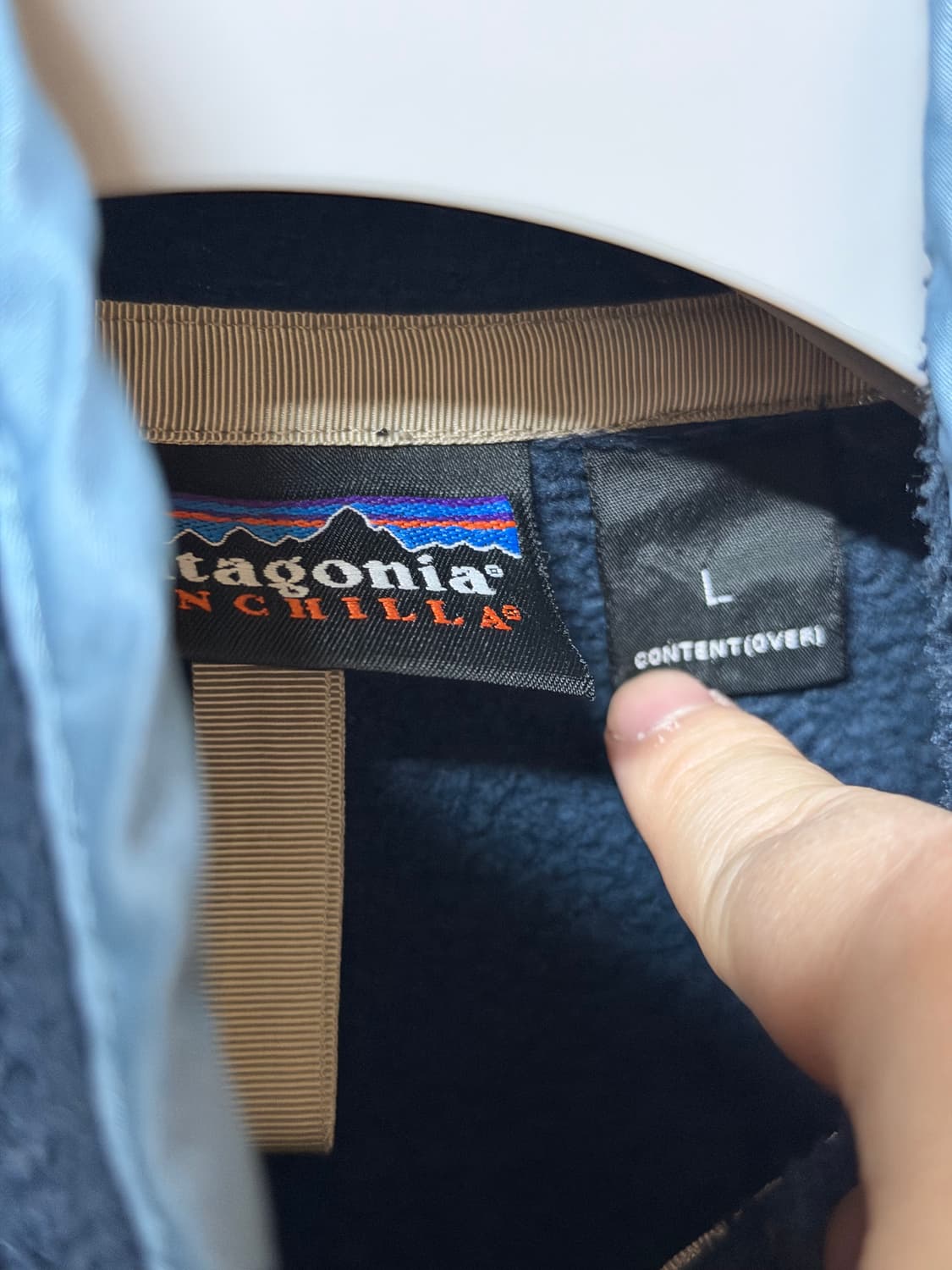 L] 신칠라 빈티지 네이비 2002년식 스냅 티 파타고니아 상품이미지2