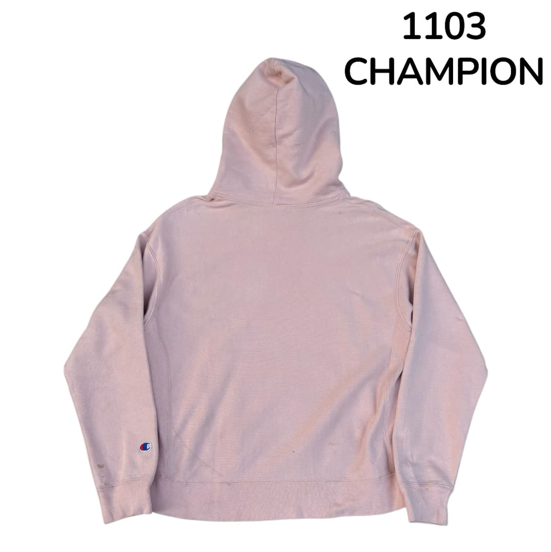 챔피온 리버스위브 핑크 오버핏 후드티 L 상품이미지3